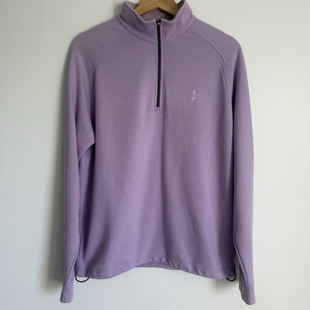 Dunning Golf Men's Polo Sweatshirt Men's 1/4 Zip Size Small Lavender Long Sleeve